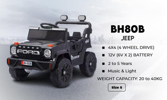 BH80B Ford-Style Kids Jeep | Premium 4x4 | S